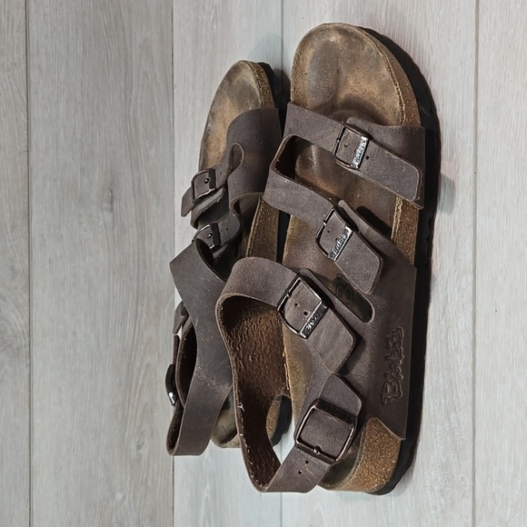 Birkis By Birkenstock Women Ankle Strap Brown Sandals Shoes Sz 40/9 Narrow - Picture 2 of 11